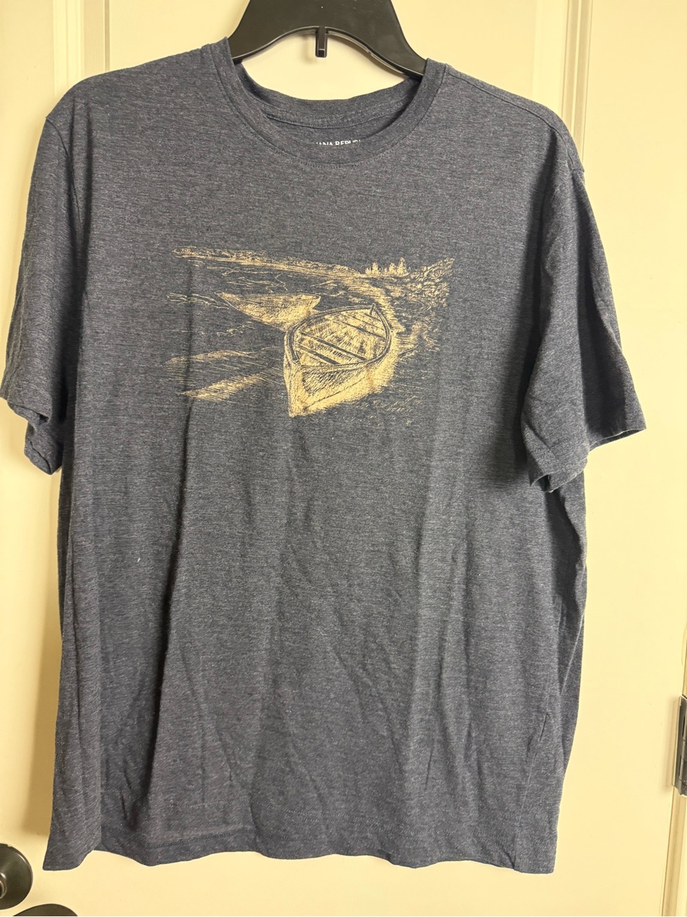 Banana Republic Blue Short Sleeve Tee with Boat Graphic